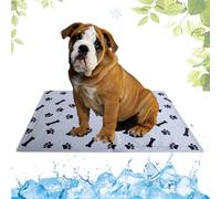LEZUAN Alfombrilla Refrescante Perro con Gel No Tóxico, Cama Refrescante Gatos Verano, Manta Fria Auto Refrigerante para Mascotas Duradera y Resistente a los arañazos(Hueso,50x65cm)