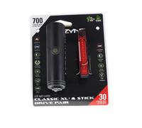 Lezyne Classic Drive XL700/Stick Set de luces de bicicleta Talla única Negro