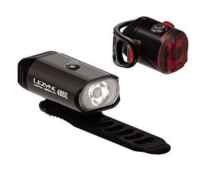 Lezyne Mini Drive 400 / femto par iluminación para Bicicleta o Bicicleta de montaña LED Recargable USB Unisex Adulto, Negro, Talla única (Talla del Fabricante: t.One sizeque)