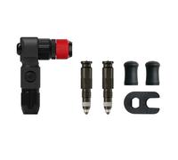 LEZYNE Portabrocas ABS Pro Clik con núcleos de válvula Clik - Portabrocas de repuesto compatible con bomba de suelo y 2 núcleos de válvula Clik para válvula de bicicleta