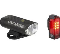 Lezyne Set de iluminación Hecto Pro 400 + Strip con aprobación StVZO negro 400 lúmenes