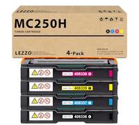 Lezzo M C250H MC250H - Cartucho de tóner de alta capacidad 408336 408337 408338 408339 para impresora Ricoh M C250FW C250FWB C251FW P C301 C300W C311W C301W C301W (BK/C/M/Y)