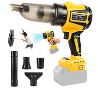 LEZZYRUCK Soplador de hojas y aspiradora 2 en 1 para batería Dewalt de 20 V | Motor sin escobillas, 366 CFM y 134 MPH, ajuste de 3 niveles, luz de trabajo LED, portátil y de mano
