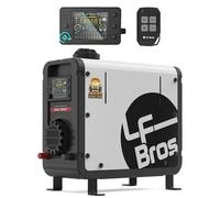 LF Bros Calentador Diesel 5kw, 12v / 24v / 220v Calentador de Aire de Estacionamiento Portátil, Calentador Nocturno Diesel con Interruptor LCD de Tiempo, Autocaravana, Tienda de Campaña (Blanco)
