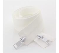 Lfang-Cremalleras 5# Nylon negro cremalleras impermeables Doble deslizadores Invisible Cremallera para chaquetas de costura Deportes Costura cremalleras, Duradero en uso(White,100cm)