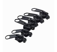 Lfang-Cremalleras 6 PCS/BAG UNIVERSAL INSTANTANTE FIX Instant Zipper Kit de reparación Reemplazo Zip Slider Dientes Rescue Cremalleras para coser ropa, Duradero en uso(All black 6pcs)