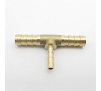 Lfang-Manguera de latón Agua de gas de combustible 8mm Manguera de manguera x 4mm Manguera Barba x 8mm Manguera de la manguera TEE TUBO de latón Tubo de púas Ajuste, buena resistencia al desgaste