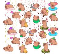 LFCFDX 24 unids Capybara Colgante Swirls Capybara Techo Swirls Decoraciones Capybara Cumpleaños Party Suministros para Capybara Cumpleaños Baby Shower Decoraciones Capybara Party Decoraciones