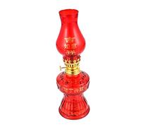 LFCKVX 1pc Desktop Wedding Lamp Red Kerosene Light Home Decoration Festive Style Candle Holder Windproof Oil Lantern for Special Occasions