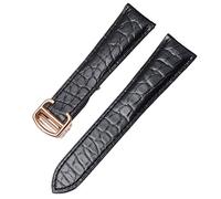 LFCKVX 22mm Alligator Genuine Strap For CartierSolo Tank London Calibo Leather Watch Band Men and Women