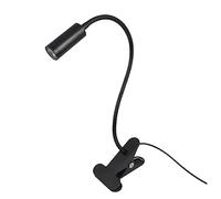 LFCKVX 3W Reading with Flexible Gooseneck Clip Lamp for Work and Bedside Use - USB Cable Included