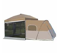 LFCKVX 8-10 Persons Lightweight Family Camping Waterproof UV Resistant Outdoor Folding Tent, Easy to Install, Blue, Outside Account