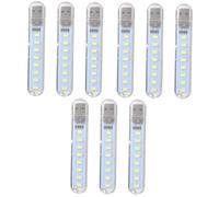 LFCKVX 9pcs USB Portable Night Lamp Laptop Desktop Use High Temperature Resistant Material Practical White Light for Home and Camping