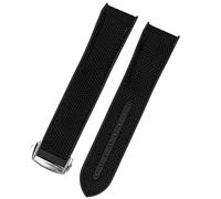 LFCKVX Bande de montre en Caoutchouc en Nylon pour Hommes oméga Hommes déploient le fermoir Watch accessoire Silicone Watch Bracelet chaîne
