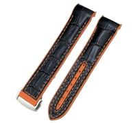 LFCKVX Curved End Blue Red Fabric Nylon Rubber Watchband 20mm Fit 300 for Planet Ocean AT150 Watch Strap