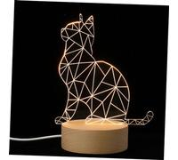 LFCKVX Cute Cat 3D Night Light Rechargeable Desk Color Changing Features Decorative Animal Table Lamp for Boys Girls Bedroom and Nursery