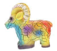 LFCKVX Goat-Shaped Stained Table Lamp Unique Animal Desk Light Living Bedroom and Office Decor Gentle Illumination for Relaxing Ambiance
