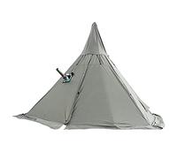 LFCKVX Hot Outdoor Tents Teepee with Stove Hole Waterproof Family Pyramid Tent Camping Backpacking Hiking Mountaineering Heated Shelter, 310X220CM, Brown