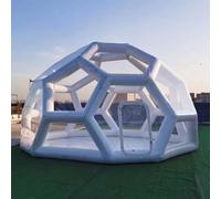 LFCKVX Inflatable House with Tunnel Camping Dome Nightclub Igloo Structure Air Transparent Indoor and Outdoor Portable Windproof Bubble Tent, 4M
