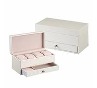 LFCKVX Multifunctional Double-Layer with Drawer, Six-Digit Storage Watch Travel Jewelry Display Box (Color (1)
