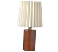 LFCKVX Pleated Table Lamp Base USB Charging Elegant Nightstand Light Bedroom Study Office Compact for Spaces Soft Warm Glow Decor