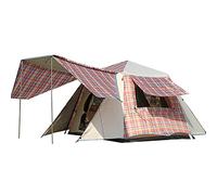 LFCKVX Pop Up Tents with Porch Waterproof Instant 3-4 Person Double Layer Family Automatic Tent Easy Setup for Camping Hiking Mountaineering Beach