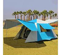 LFCKVX Pop Up Tents with Porch Waterproof Instant 3-4 Person Double Layer Family Automatic Tent Easy Setup for Camping Hiking Mountaineering Beach