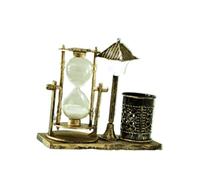 LFCKVX Retro Sand Clock Night Lamp Pen Container Creative Desktop Ornament Home Decoration Vintage Multi-Functional Holder for Pens and Items