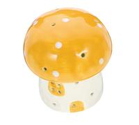 LFCKVX Table Cute Ceramic Night Light for Bedroom Decor Adorable Small Bedside Lamp Warm Glow Boys and Girls Nightlight Accent Cartoon Mushroom