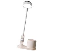 LFCKVX Tabletop Desk Lamp Star Projector Dimmable Eye-Caring Light Study Multi-Functional Pen Holder White for Boys Girls Rooms and Offices
