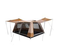 LFCKVX Tents 195CM Large Camping Outdoor House Two Room and One Living Big Space for 4-8 Person Rainroof Automatic Tent