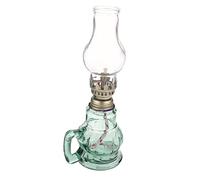 LFCKVX Vintage Adjustable Kerosene Glass Retro Desktop Lamp Oil Burner for Home Emergency Windproof Transparent Elegant
