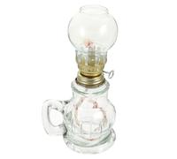LFCKVX Vintage Kerosene Lamp Retro Oil Light for Weddings Home Decorative Desktop Buddha Worship Lantern Emergency Transparent Glass