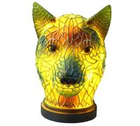 LFCKVX Wolf-Shaped Stained Resin Table Unique Animal Night Light Bedroom Decor Desk Lamp Charming Home Accent for Nursery and Living