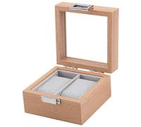 LFCKVX Wooden Watch Box Grids Organizer For Clock Watches Display Case Holder Storage Jewelry Boxes Best Gift (Color (2 Grid)
