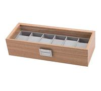 LFCKVX Wooden Watch Box Grids Organizer For Clock Watches Display Case Holder Storage Jewelry Boxes Best Gift (Color (6 Grid)