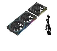 LFCXYOCD Ventilador de refrigeración for Caja de PC ARGB de 120 mm, Modular 3 en 1, inalámbrico, Empalme, 12 cm, for Ordenador, refrigeración líquida de 120, 240 y 360 mm.(Reverse Black 3in1)