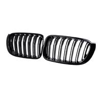 LFDTO Ajuste for BMW F25 Parrilla Doble línea Frontal reemplazo riñón Parrilla Negro Brillante Ajuste for X3 F25 2014-2016 X4 F26 2014-2018