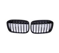LFDTO Ajuste for BMW X1 F48 F49 2 uds Parrilla Delantera de Coche Parrilla Negra Mate Parrillas de Carreras de una Sola línea 16-19 Accesorios for automóviles (Size : Gloss Black)