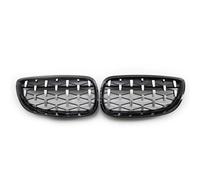 LFDTO Par de Parrillas Delanteras for capó de Coche Estilo Diamante Meteor Racing Grill for BMW Serie 3 for BMW Serie 3 M3 (Todos los Modelos) E92 E93 2006-2009 (Size : Black Sliver)