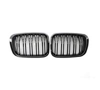 LFDTO Parrilla frontal de estilo de doble línea, color negro brillante, estilo listón, compatible con BMW E46, 4 puertas, 1998, 1999, 2000, 2001, estilo de coche (Size : Gloss black)