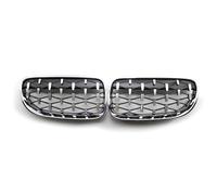 LFDTO Rejilla cromada for parachoques delantero de coche, parrilla de carreras con meteoritos de diamante, compatible con BMW E92 E93 LCI, 2 puertas, 2010-2012, 51137254967, 51137254968 (Size : Slive