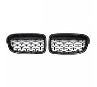 LFDTO Un par de Rejillas cromadas de Diamante Estilo meteorito Parachoques Delantero Apto for BMW Serie 3 F30 F35 F31 2012-2018 Accesorios de Estilo de Coche (Size : Gloss Black)