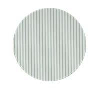 LfearTesa Alfombrilla de ratón Redonda de 8 Pulgadas con Base de Goma Antideslizante e Impermeable, con Estampado de Rayas estrechas en Verde Musgo y Blanco.