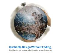 LfearTesa Alfombrilla de ratón Redonda de 8 Pulgadas con diseño de Pastor Australiano de Las Montañas Rocosas, Resistente al Agua y con Base de Goma Antideslizante.