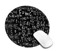 LfearTesa Alfombrilla de ratón Redonda de 8 Pulgadas con la fórmula física E=MC², Impermeable y con Base de Goma Antideslizante.