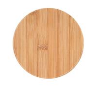 LfearTesa Alfombrilla de ratón Redonda de 8 Pulgadas de Madera de bambú, Impermeable, con Base de Goma Antideslizante.