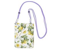 LfearTesa Bolso bandolera pequeño, monedero para teléfono móvil, bolso bandolera, color limón,Morado