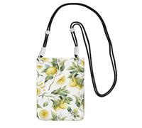 LfearTesa Bolso bandolera pequeño, monedero para teléfono móvil, bolso bandolera, color limón,Negro