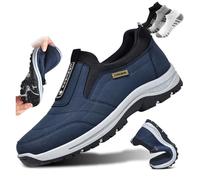 LFFTBK Calzado Deportivo para Diabéticos,Calzado De Hombre con Amortiguación para Caminar Y Viajar con Los Pies Hinchados(Blue,42EU)